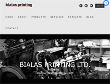 Tablet Screenshot of bialasprinting.com